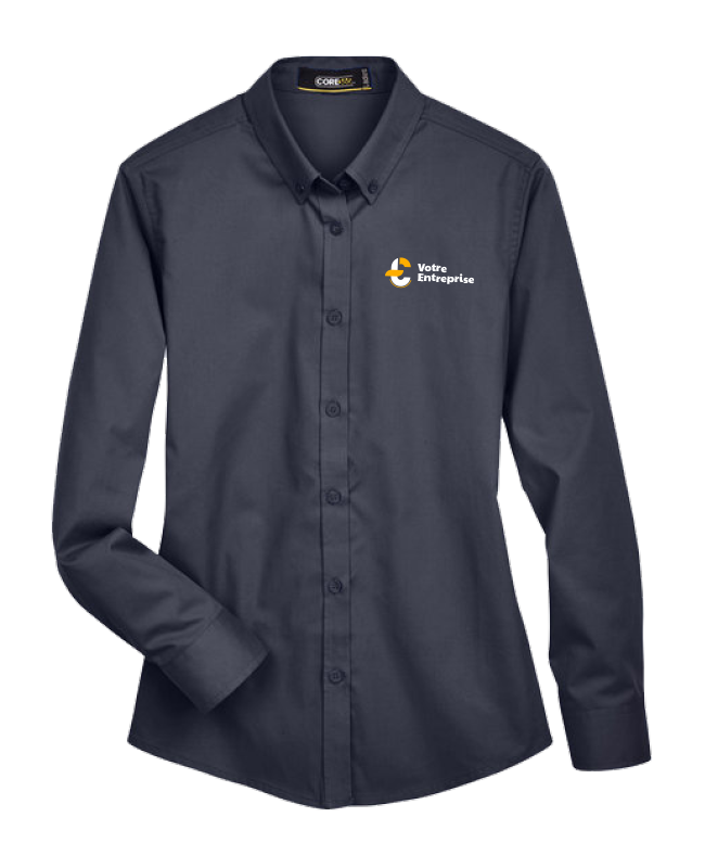 Boutique de base - 78193 Women's Twill Operate Long-Sleeve Shirt - BR. 000 (AVG)