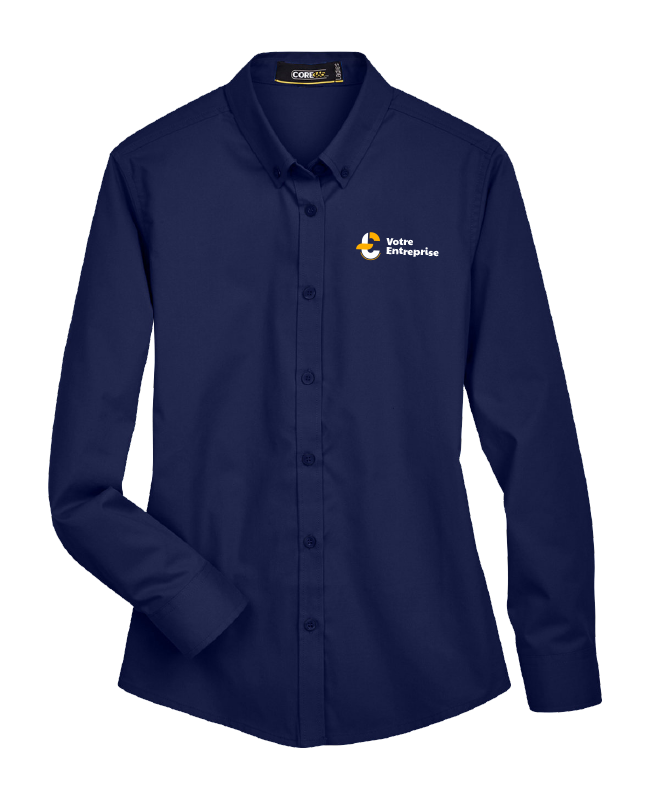 Boutique de base - 78193 Women's Twill Operate Long-Sleeve Shirt - BR. 000 (AVG)