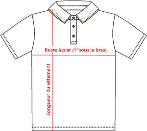 Charte de grandeur S05785 (S à 4XL)